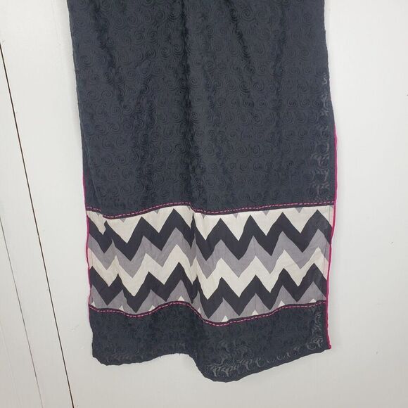 Rav-E Dress Womens Popover Intricate Embossed Swirls Artist Lagenlook Kaftan XXL - Picture 3 of 11